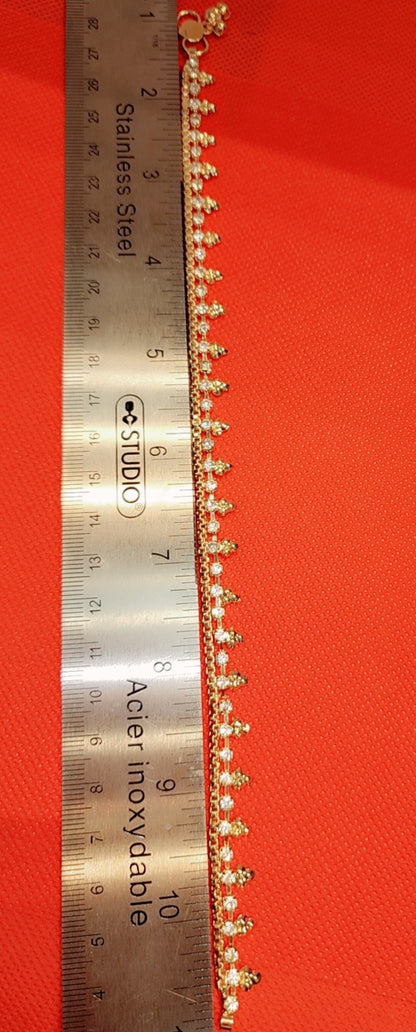 Bracelet de cheville plaqué or