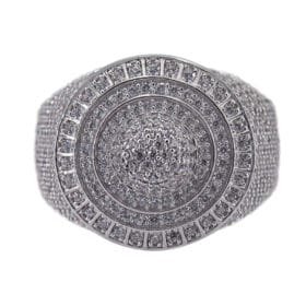 Bague en argent sterling avec effet glacé