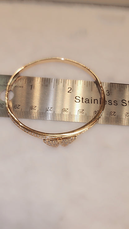 Gold plated butterfly bangle