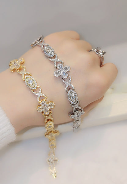 Bracelet plaqué or glacé