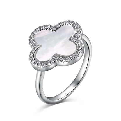 Ensemble de trèfles en argent véritable