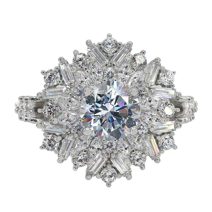 Bague flocon de neige en argent sterling