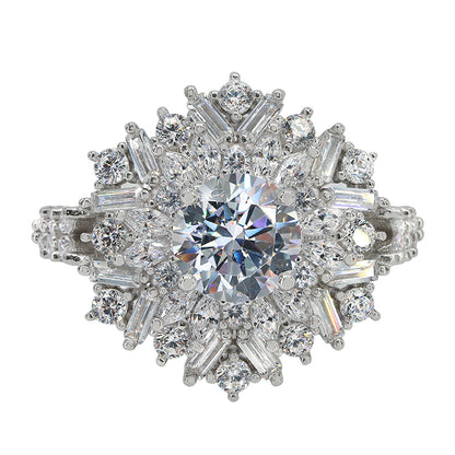 Bague flocon de neige en argent sterling