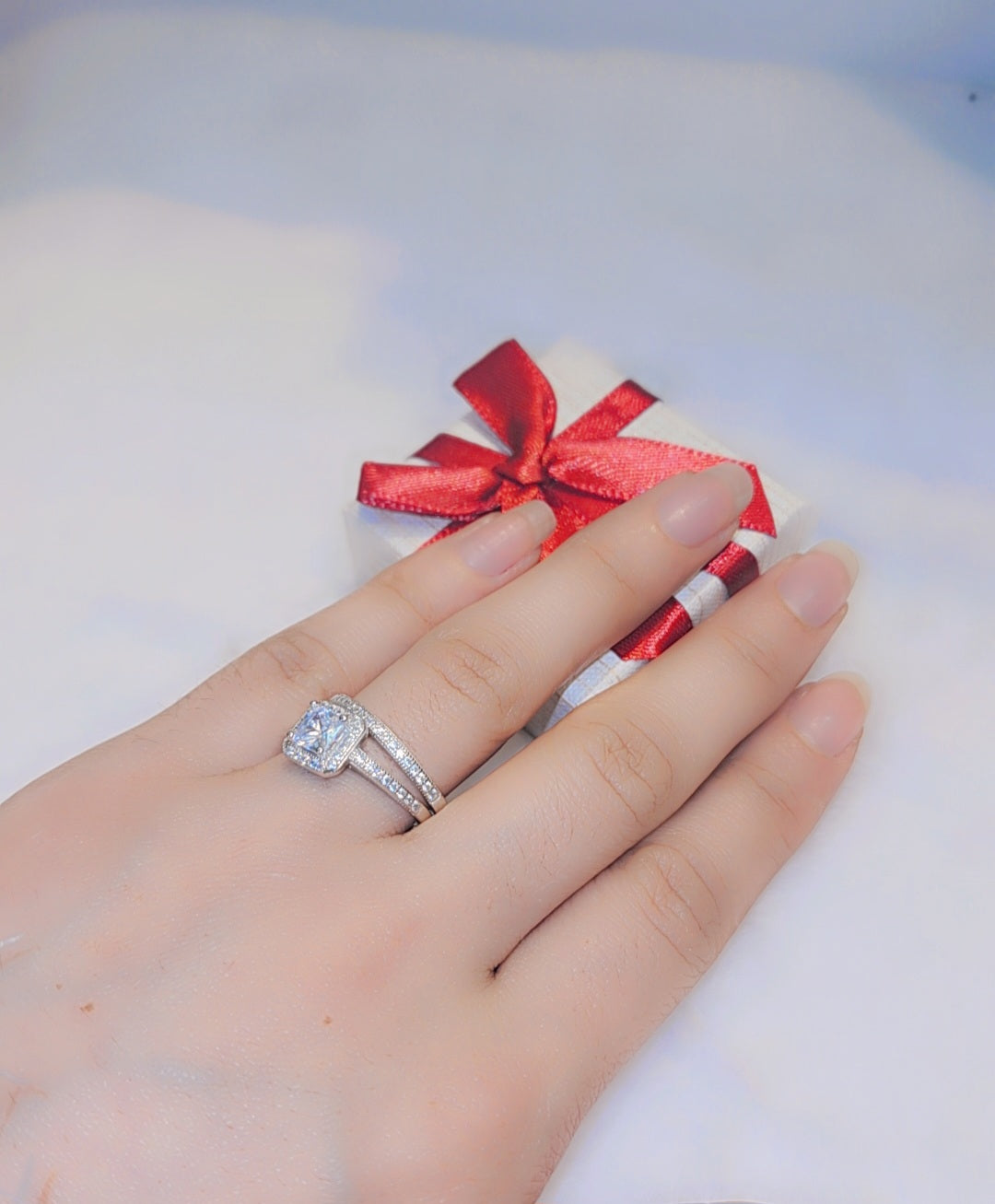 Bague superposée en argent sterling