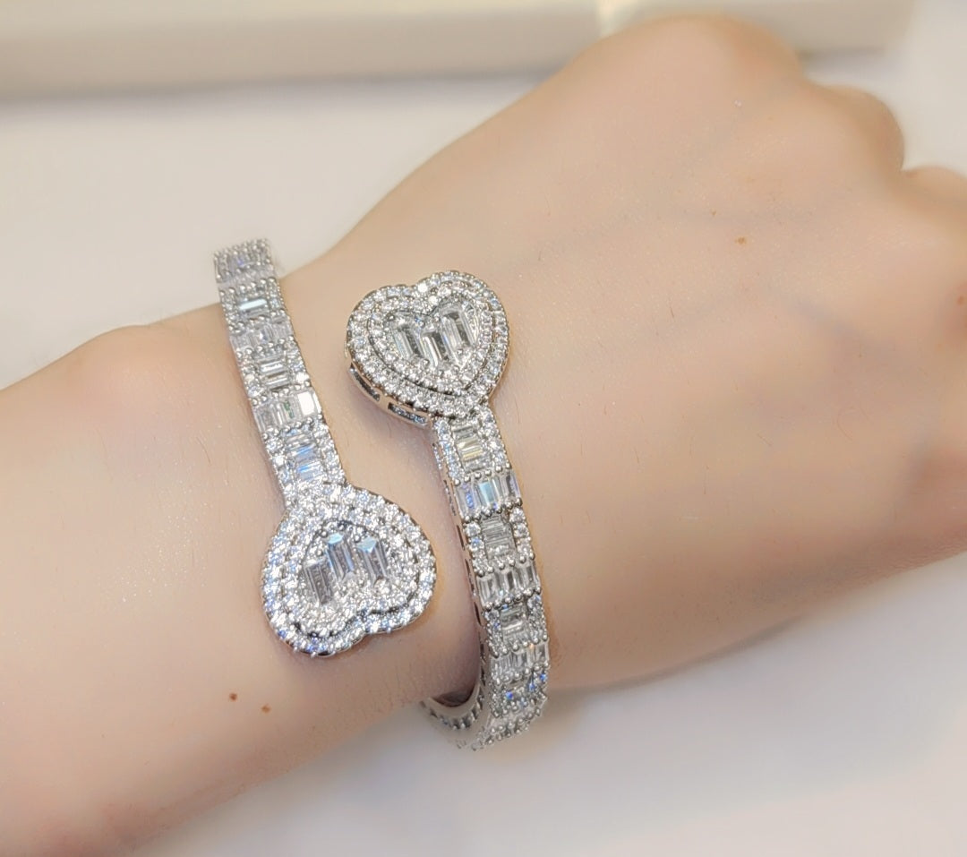 Iced out  bangle cubic zirconia stone