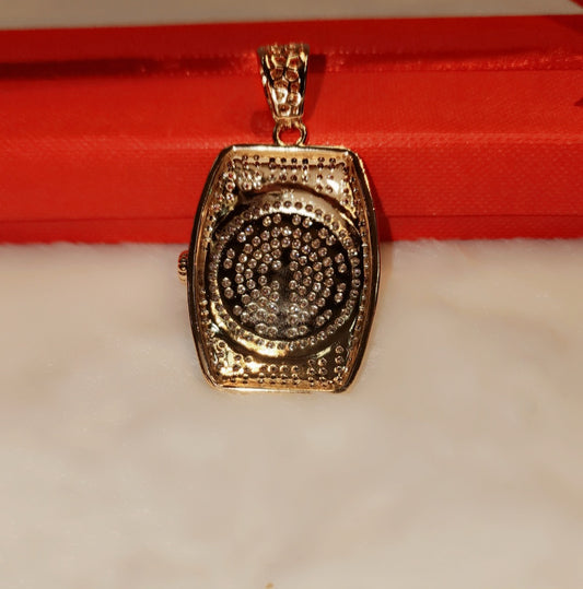 Pendentif plaqué or glacé