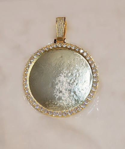 Pendentif photo glacé