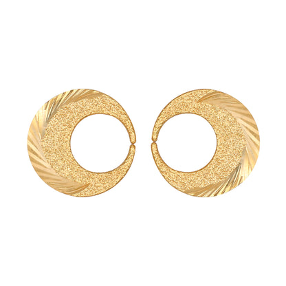 Argent véritable 18 carats PVD, plaqué or, sablage Nattiyan - Dernières tendances