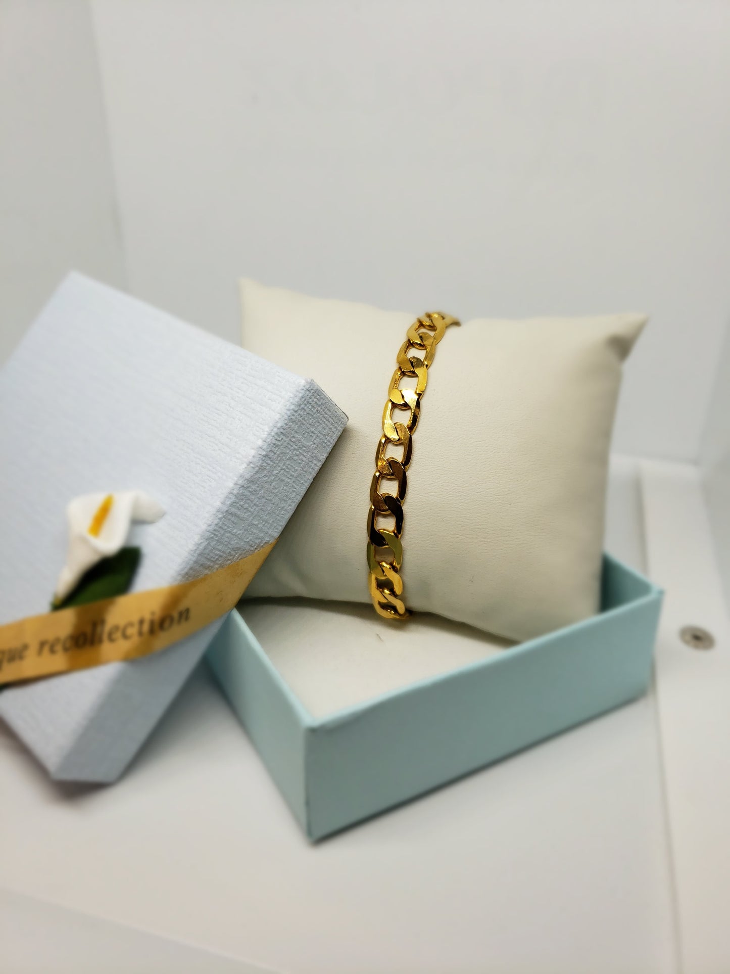 Gold Plated Curb Link Bracelet - 7Jewelry