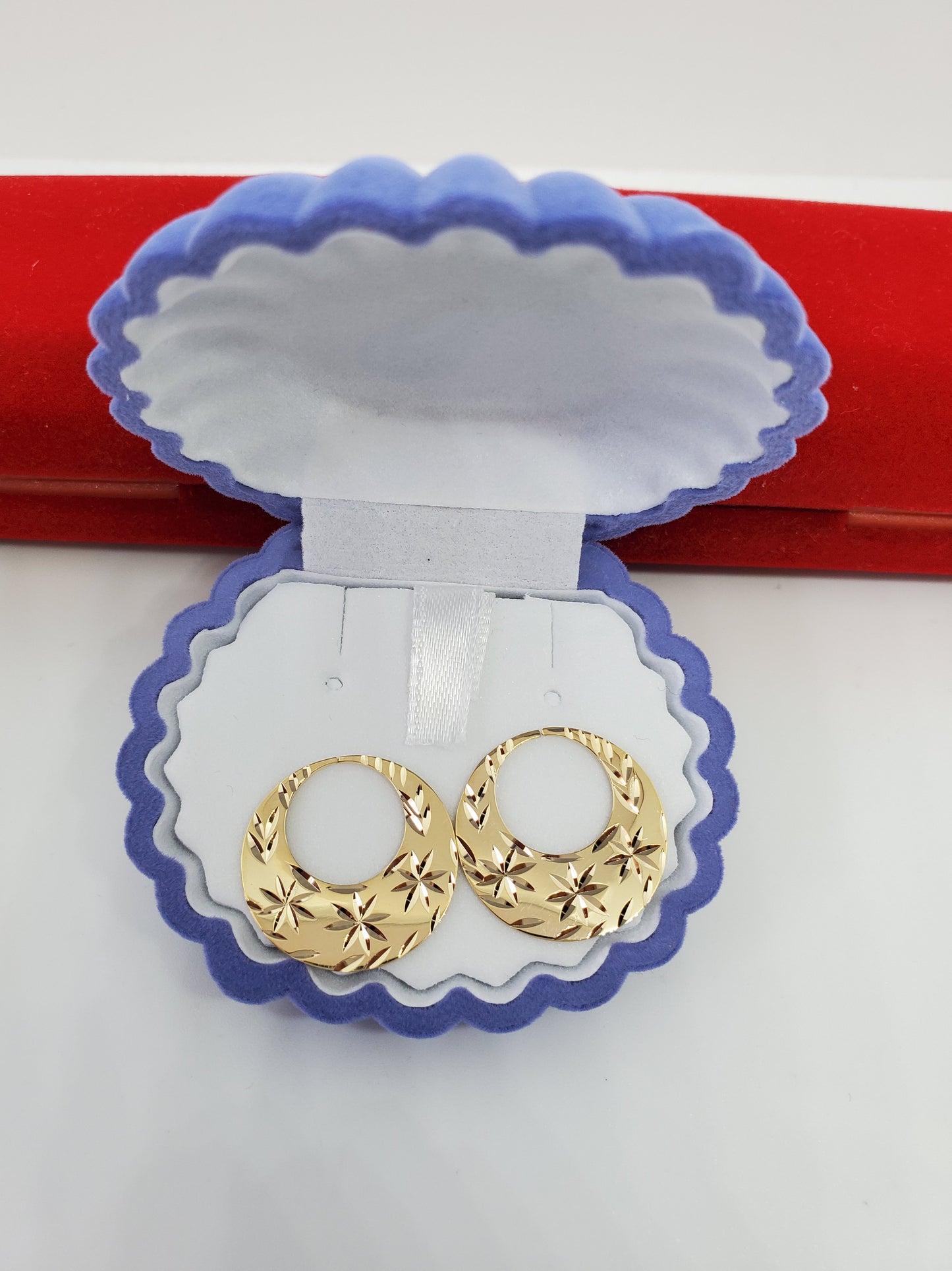 18k Real Gold Nattiyan Classic Earrings (Sizes Available)