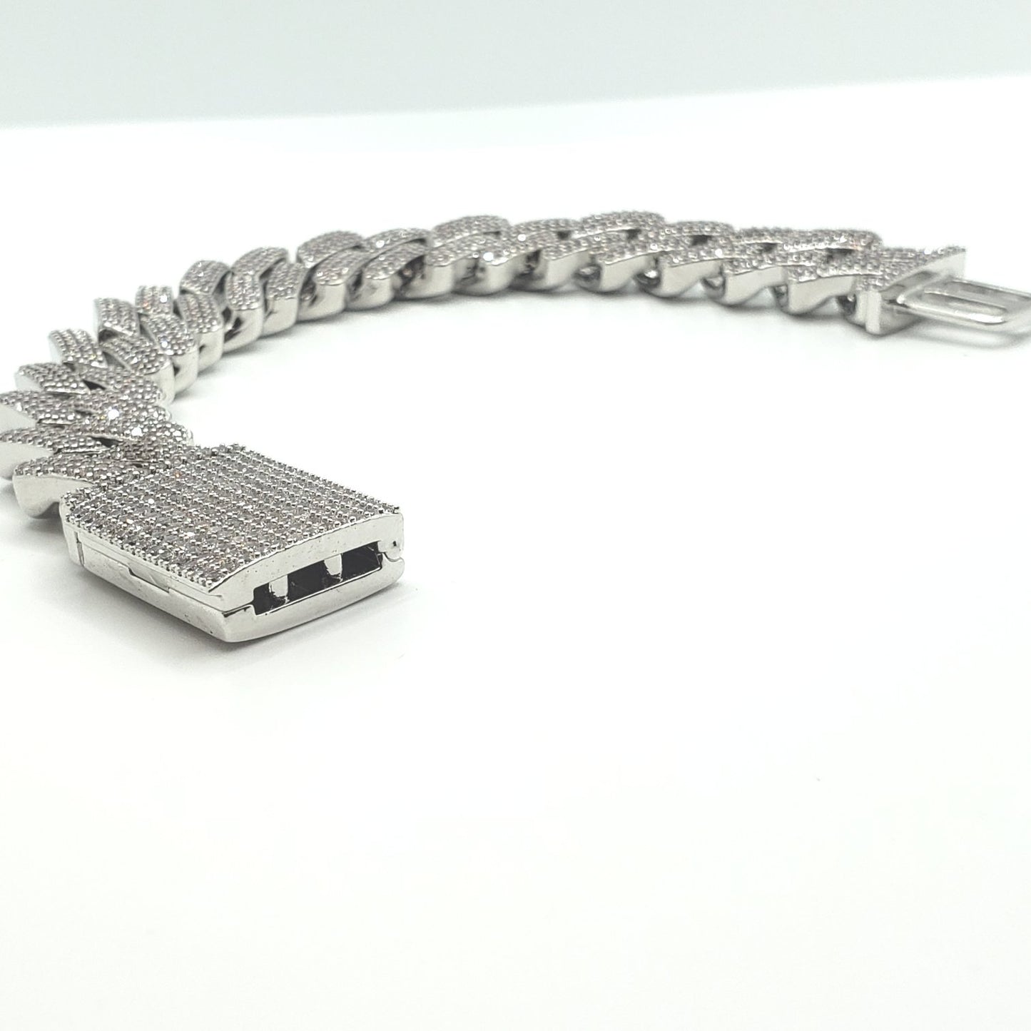 Bracelet à maillons cubains Miami glacé