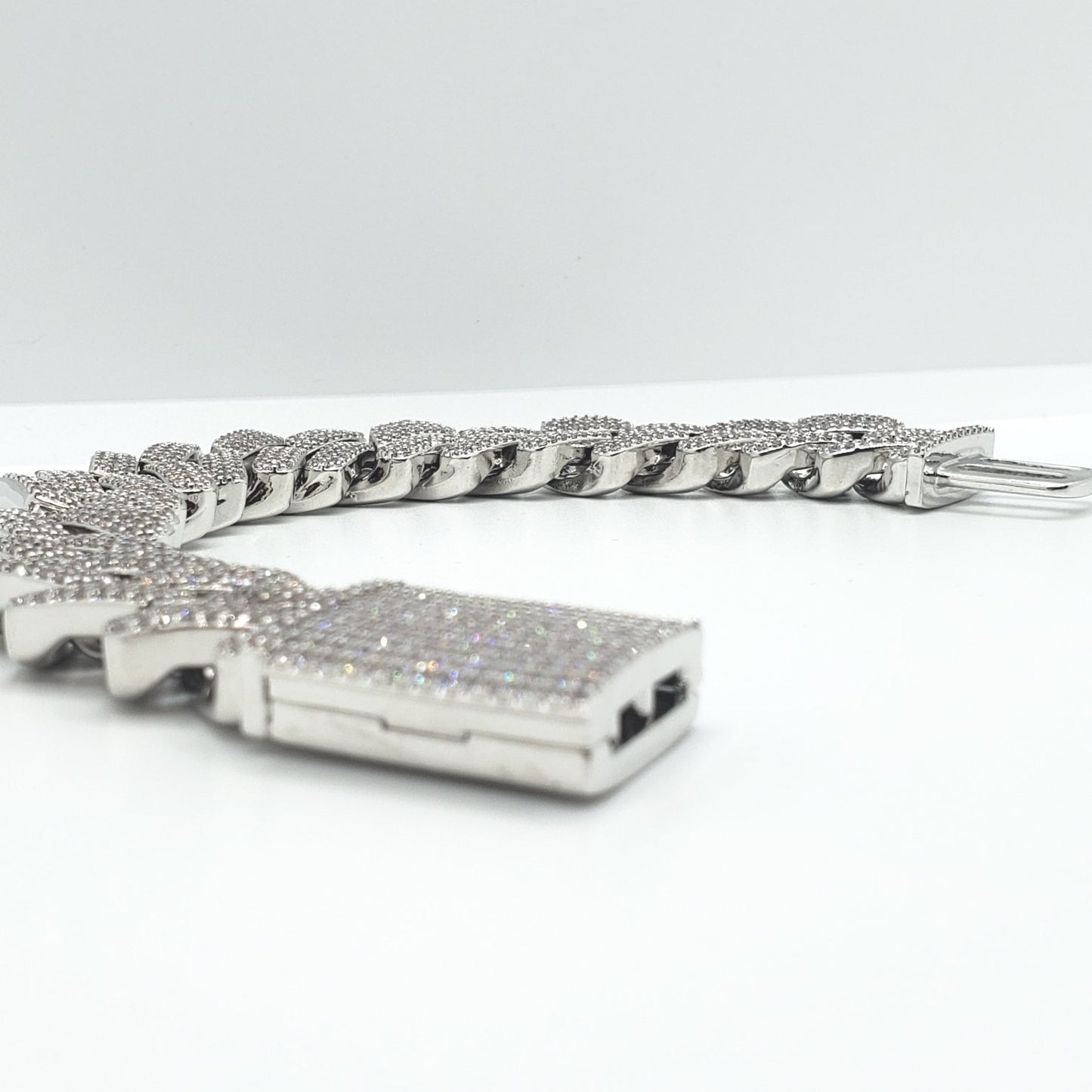 Bracelet à maillons cubains Miami glacé