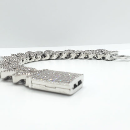 Bracelet à maillons cubains Miami glacé