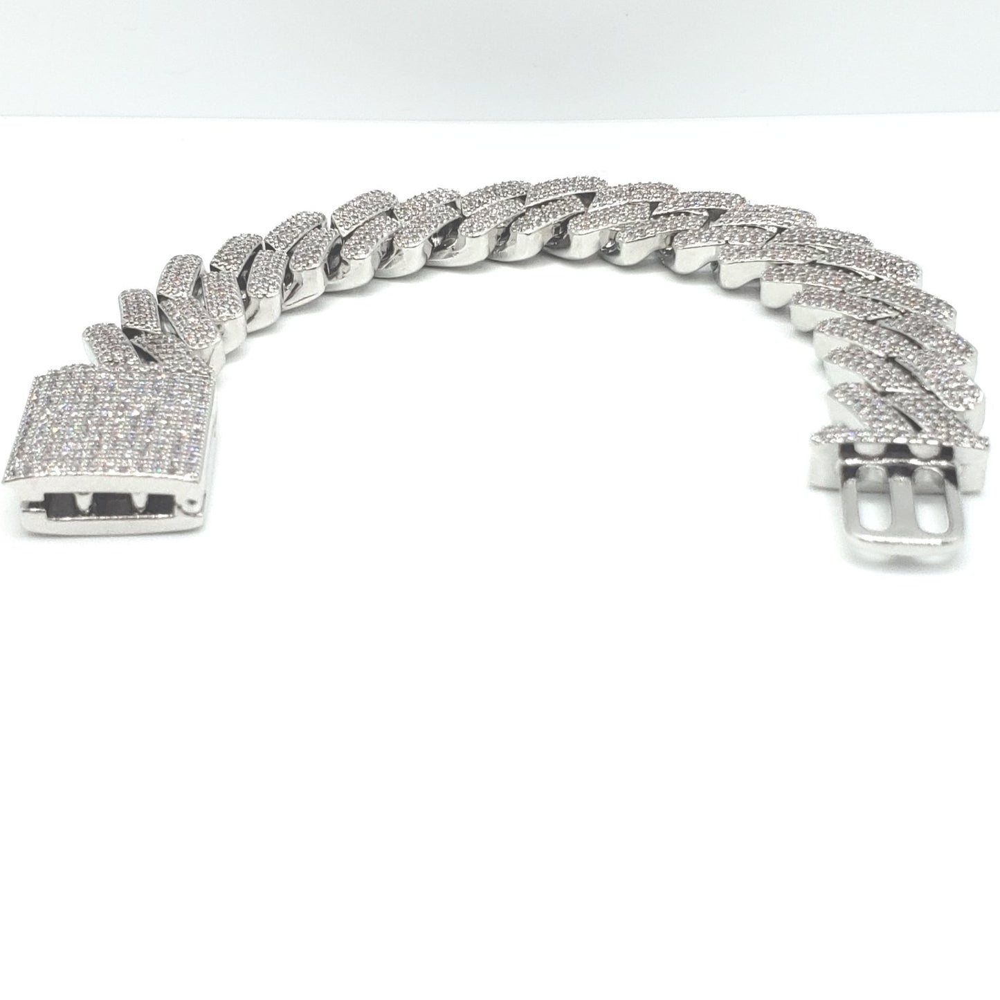 Bracelet à maillons cubains Miami glacé