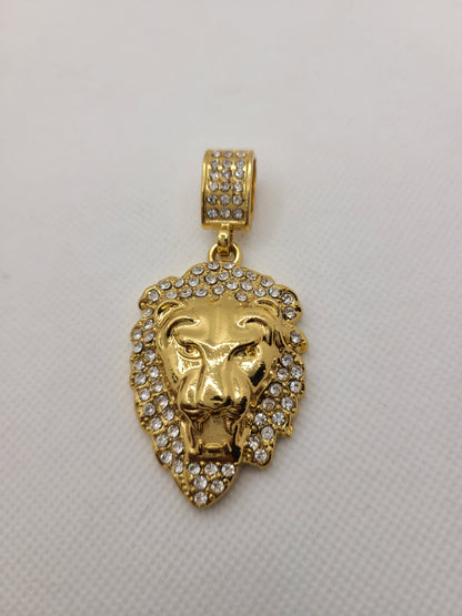 Pendentif lion plaqué or