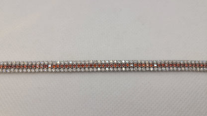 ਲਾਲ ਪੱਥਰਾਂ ਵਾਲਾ ਸਟਰਲਿੰਗ ਚਾਂਦੀ ਦਾ ਬਰੇਸਲੇਟ