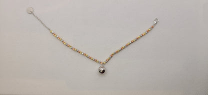 ਸਟਰਲਿੰਗ ਸਿਲਵਰ 3 ਟੋਨ ਬਰੇਸਲੇਟ