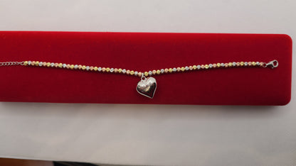 ਸਟਰਲਿੰਗ ਸਿਲਵਰ 3 ਟੋਨ ਬਰੇਸਲੇਟ