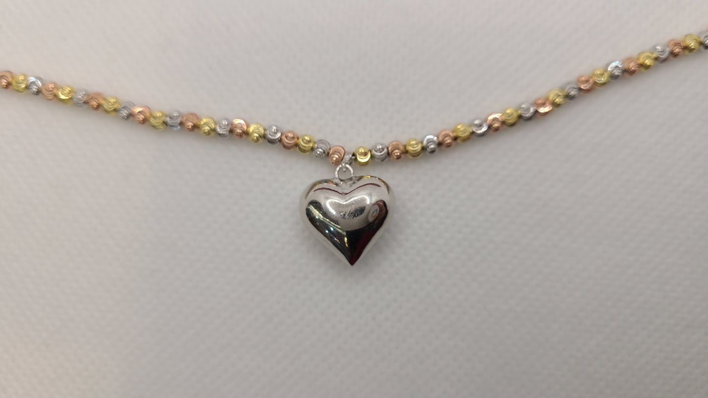 ਸਟਰਲਿੰਗ ਸਿਲਵਰ 3 ਟੋਨ ਬਰੇਸਲੇਟ