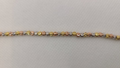 ਸਟਰਲਿੰਗ ਸਿਲਵਰ 3 ਟੋਨ ਬਰੇਸਲੇਟ