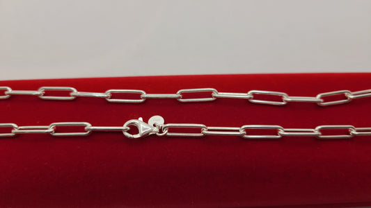 Chaîne trombone en argent sterling