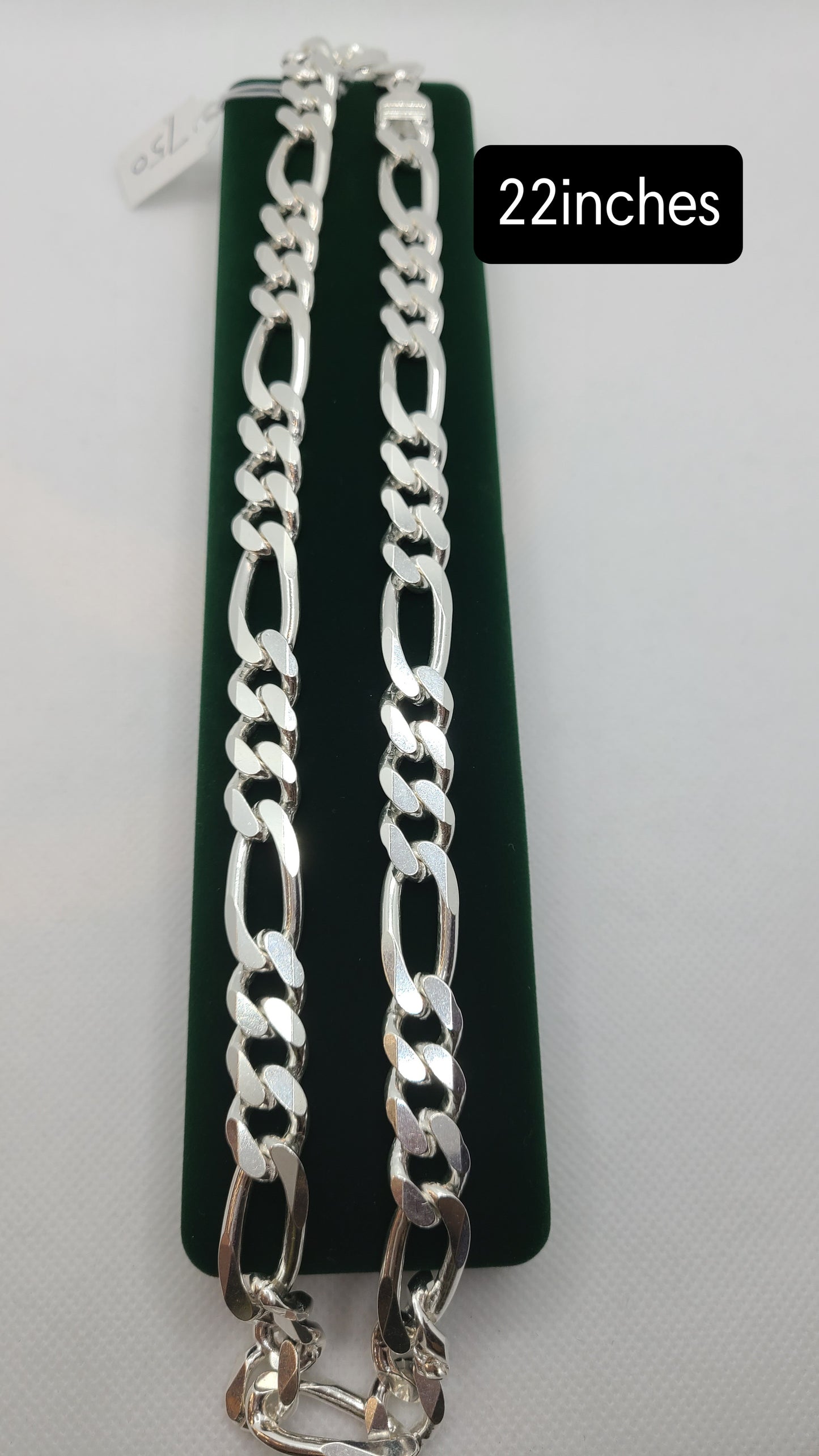 925 ਸਟਰਲਿੰਗ ਸਿਲਵਰ ਫਿਗਾਰੋ ਚੇਨ