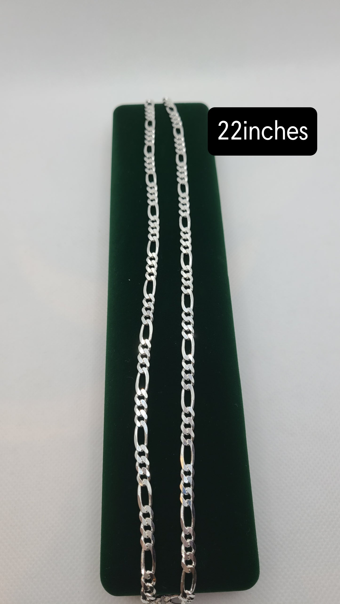 925 ਸਟਰਲਿੰਗ ਸਿਲਵਰ ਫਿਗਾਰੋ ਚੇਨ