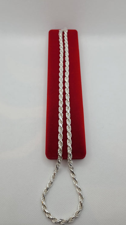 Chaînes torsadées en argent sterling 925