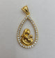 Gold plated mother&baby pendant