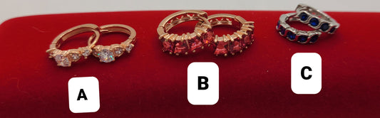 Boucles d'oreilles créoles en argent véritable 925