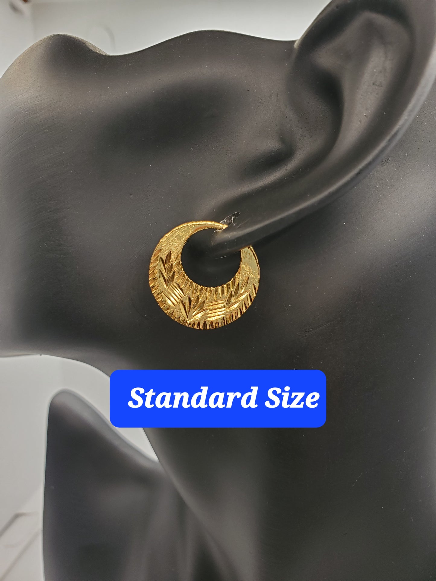 Boucles d'oreilles Nattiyan à la mode en argent véritable et or 24 carats