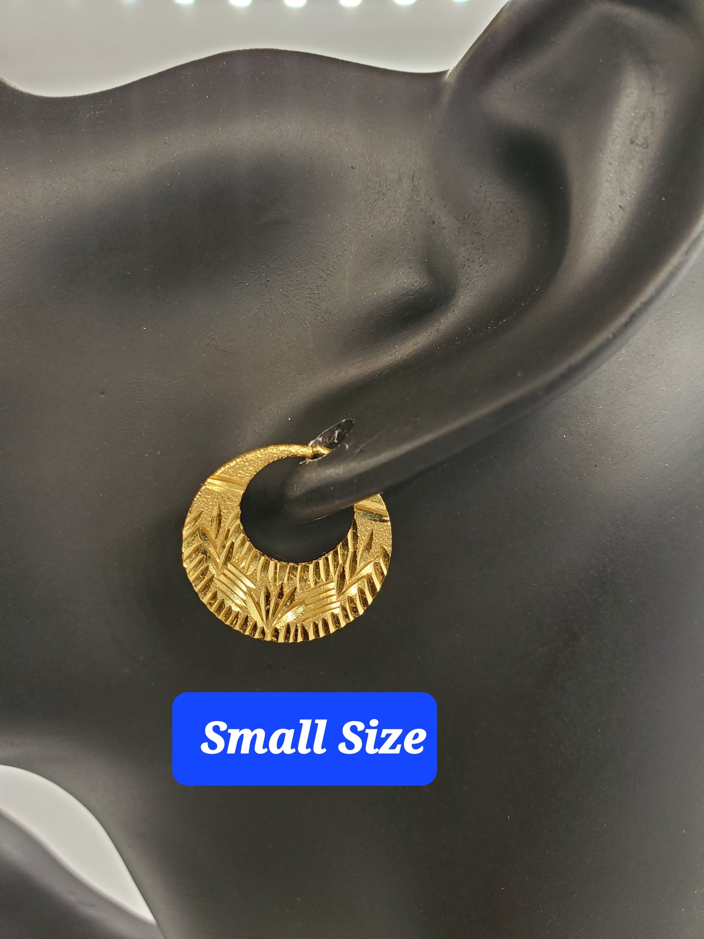 Boucles d'oreilles Nattiyan à la mode en argent véritable et or 24 carats