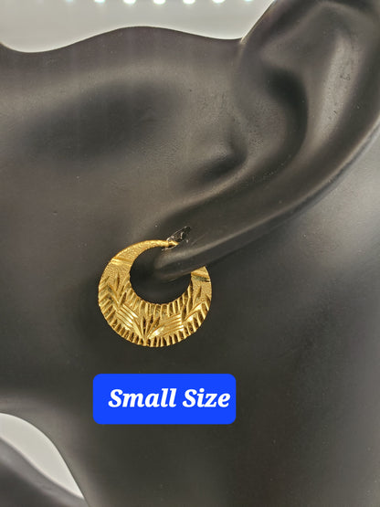 Boucles d'oreilles Nattiyan à la mode en argent véritable et or 24 carats