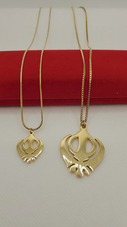 Collier Khanda ; plaqué or 18 carats