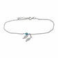 Real Turquise and real silver fashionable anklets