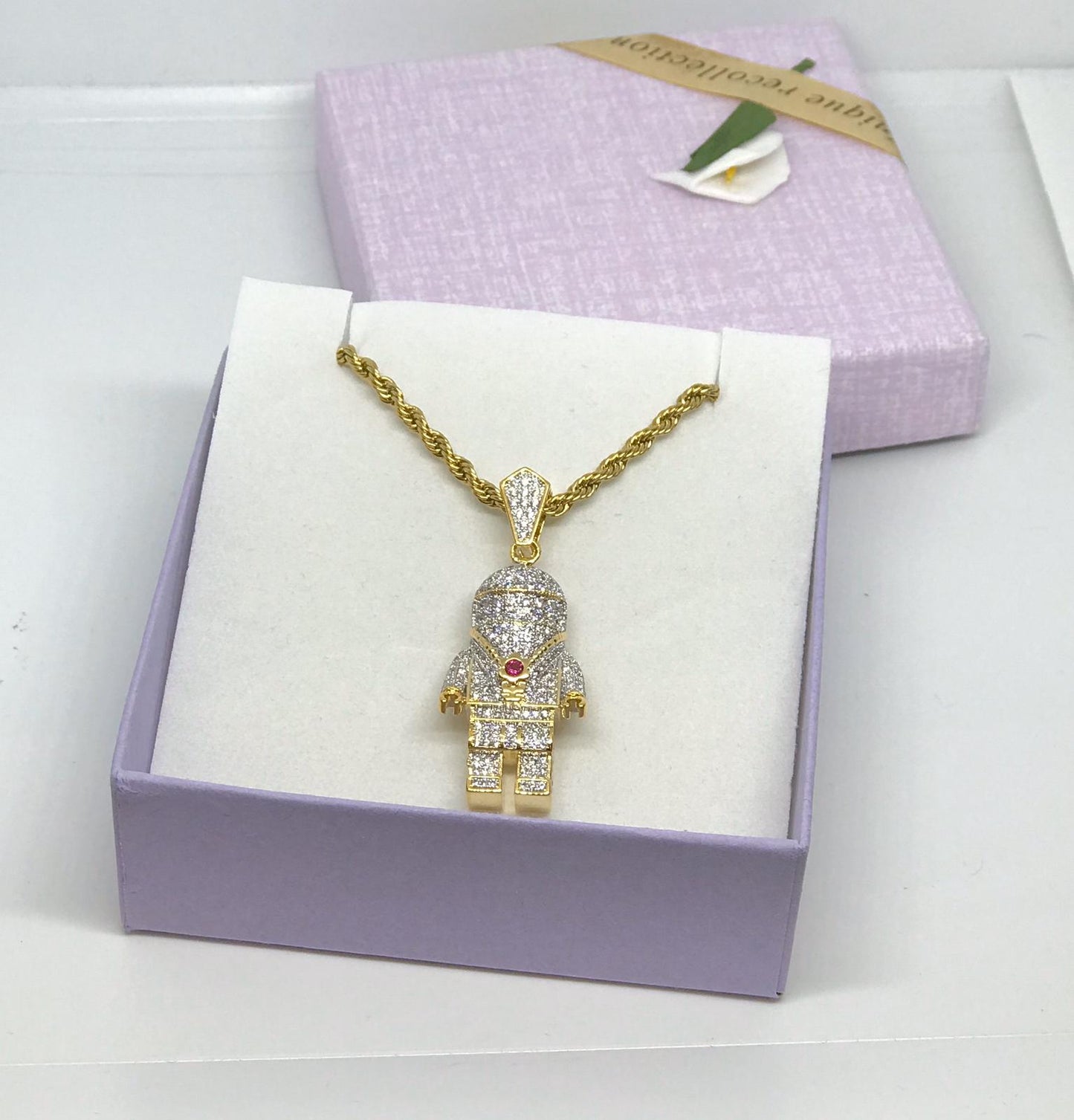 Gold Plate Lego Necklace - 7Jewelry