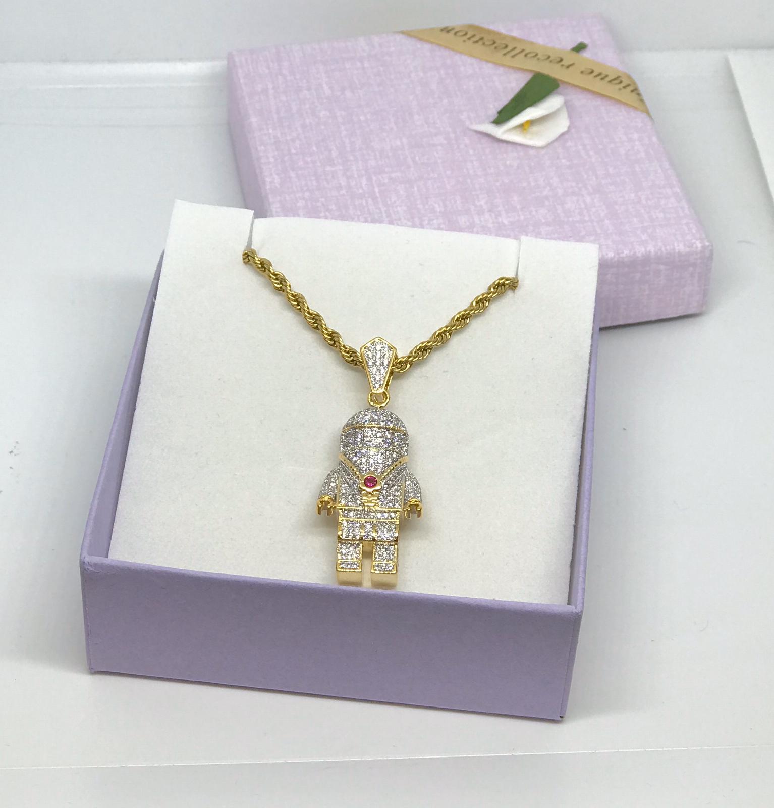 Gold Plate Lego Necklace - 7Jewelry