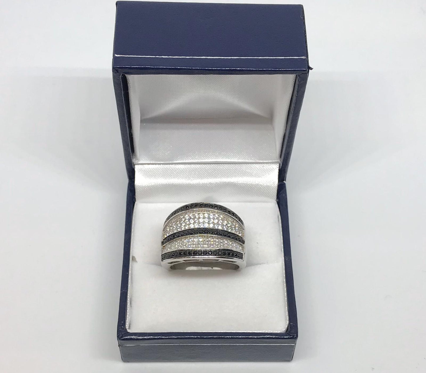 Black Diamond Real Silver Ring - 7Jewelry