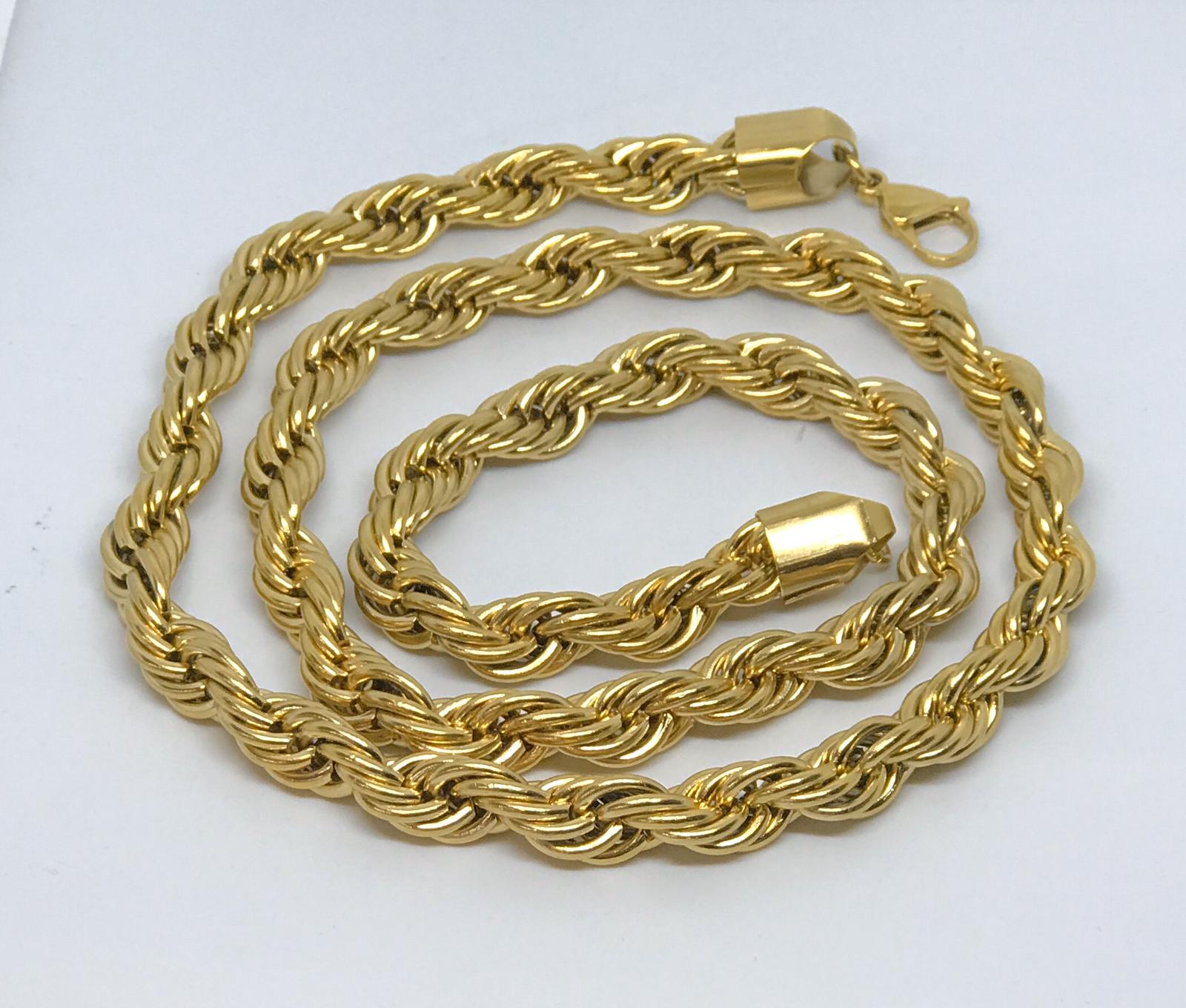 Rope chain - gold plated - 7Jewelry