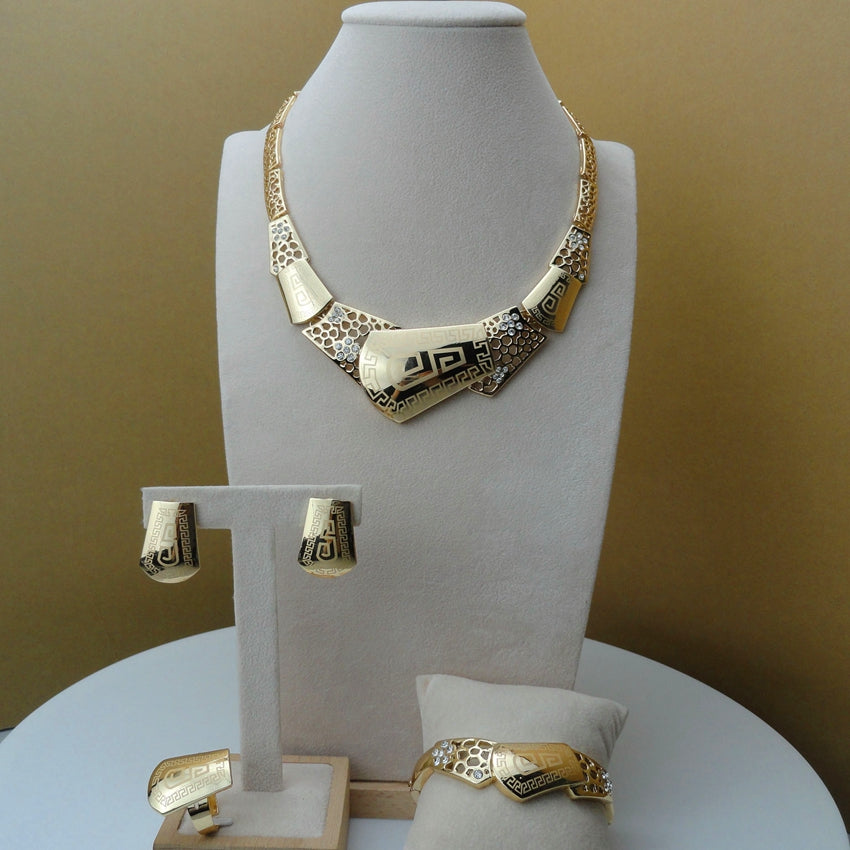 Gold Plated Bridal Set - 7Jewelry