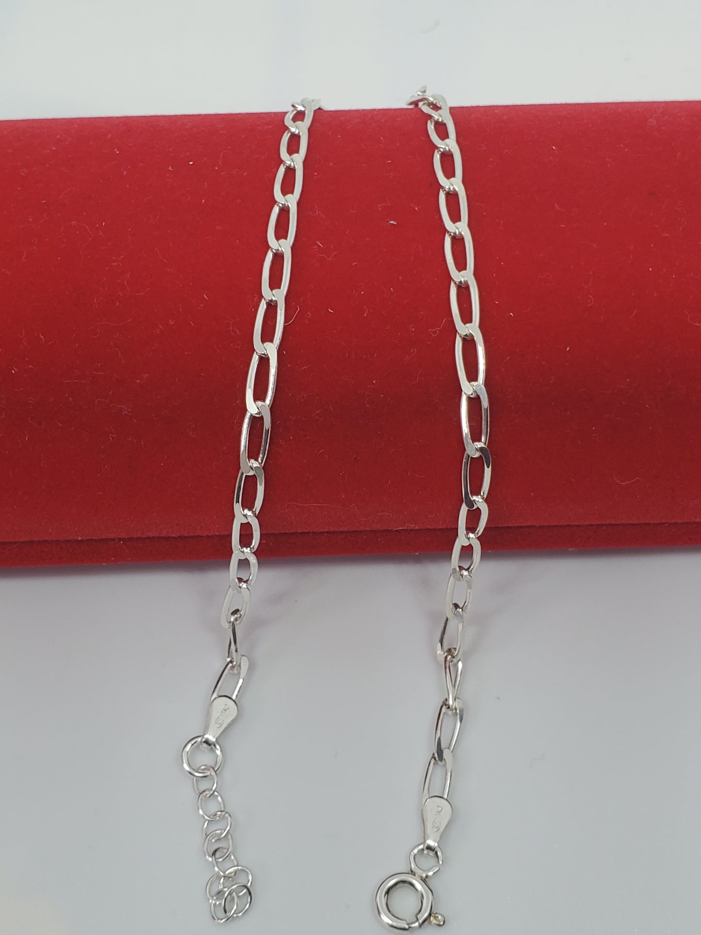 925 Real Silver curb link Anklets - 7Jewelry