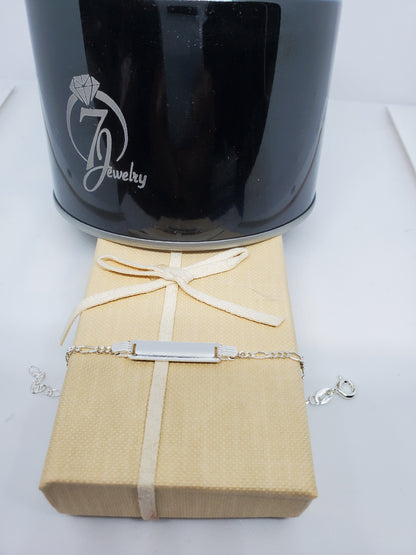 Baby Real Silver ID Bracelet - 7Jewelry