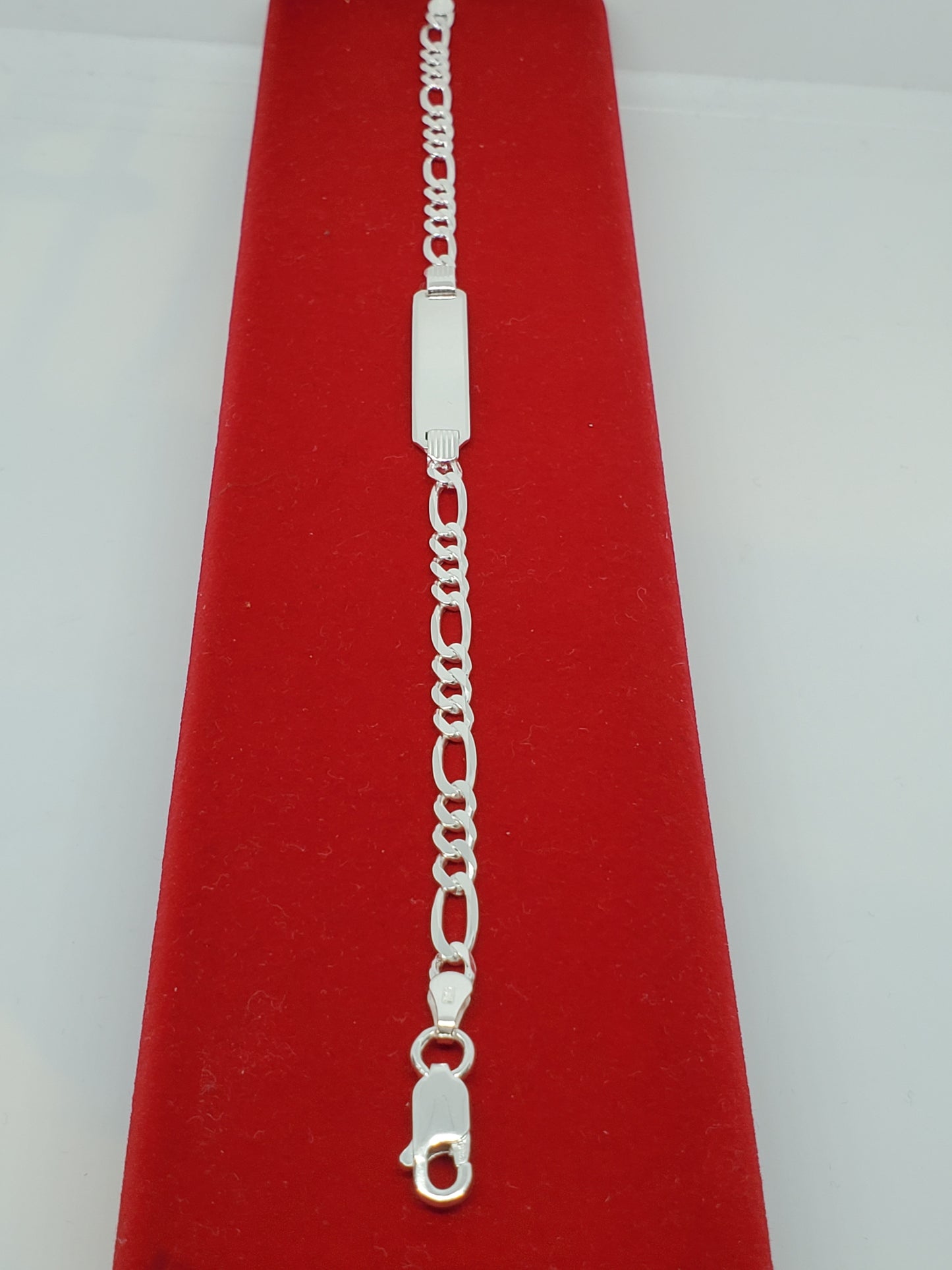 Figaro real silver unisex kids bracelet - 7Jewelry