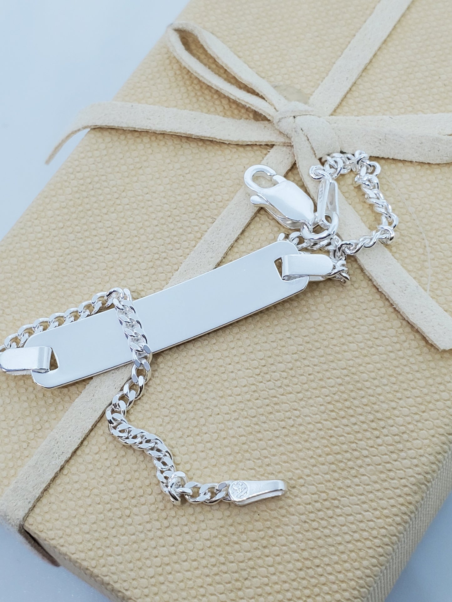 Real silver baby ID bracelet - 7Jewelry