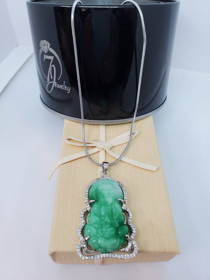 Collier Bouddha en jade véritable