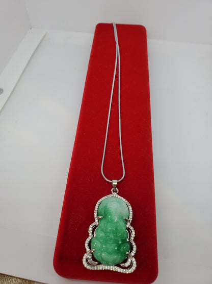 Collier Bouddha en jade véritable