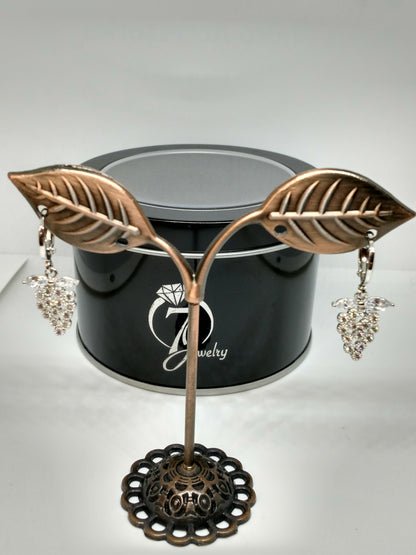 Boucles d'oreilles raisin