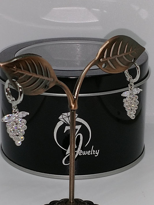 Boucles d'oreilles raisin