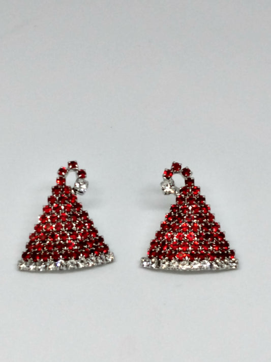 Boucles d'oreilles à tige en forme de chapeau de Père Noël