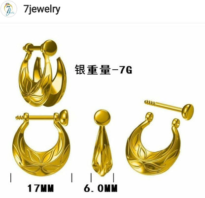 Screw Back Real Silver Gold Filled  Nattiyan